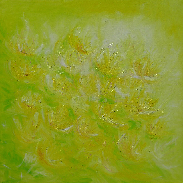 Lichtblumen-I l auf Leinw. 100x100cm